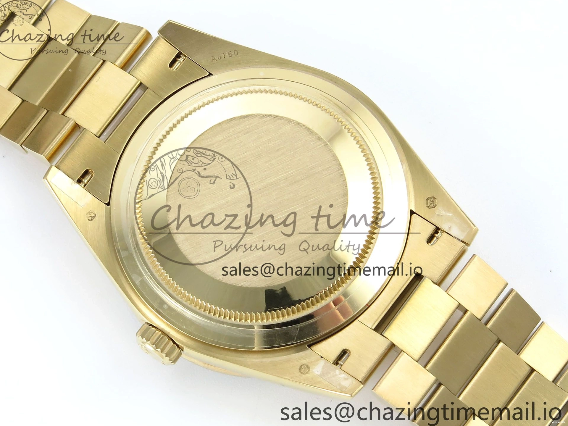 Bracelet Black 40 QF Diamonds Weight) Best YG on DayDate A2836 Dial V5 (Gain Bezel President Green Edition 1:1 0429